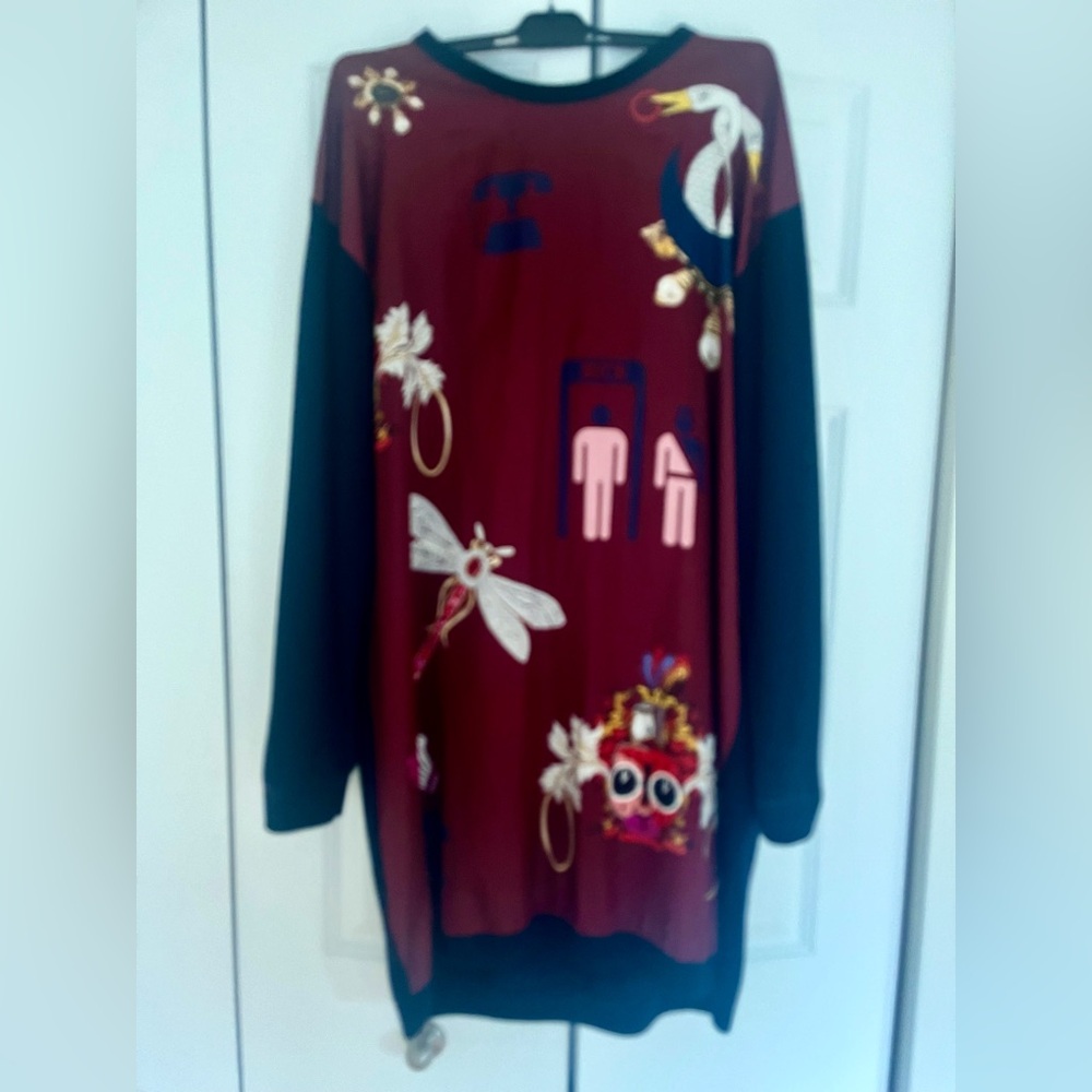 Mary Katrantzou sweater dress, fits Large and Extra Large. Good conditions